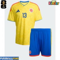 Kolumbien Yerry Mina #13 Heimtrikotsatz Kinder WM 2026 Kurzarm (+ Kurze Hosen)